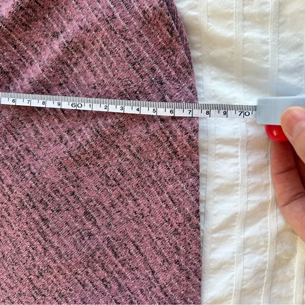 Jennifer Lopez XL Sparkle Knit Top Purple Beaded Neckline Long Sleeve Blouse W18 - Picture 5 of 6